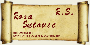 Rosa Šulović vizit kartica